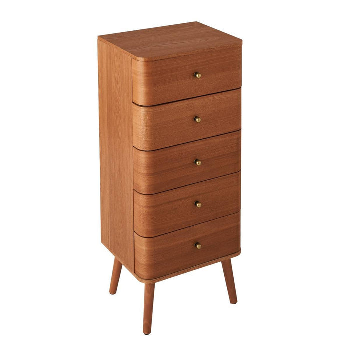 Calicosy - Hoog ladekast 5 laden KARL - H100 cm - Afgeronde randen