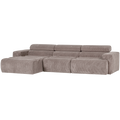WOOOD Novi Chaise Longue Bank Links - Ribstof - Zand