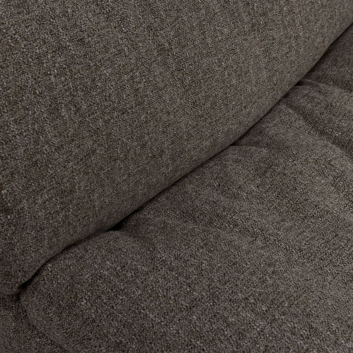 WOOOD Baggy 2-Zits Bank - Geweven Stof - Warmgrijs Melange -81x228x102