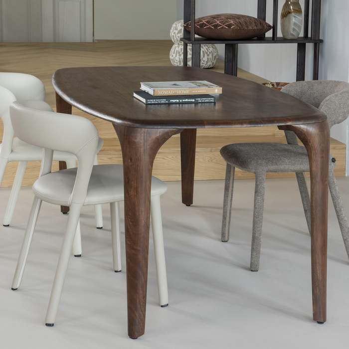 WOOOD Fiore Eettafel - Mango Hout - Walnoot - 76x190x95