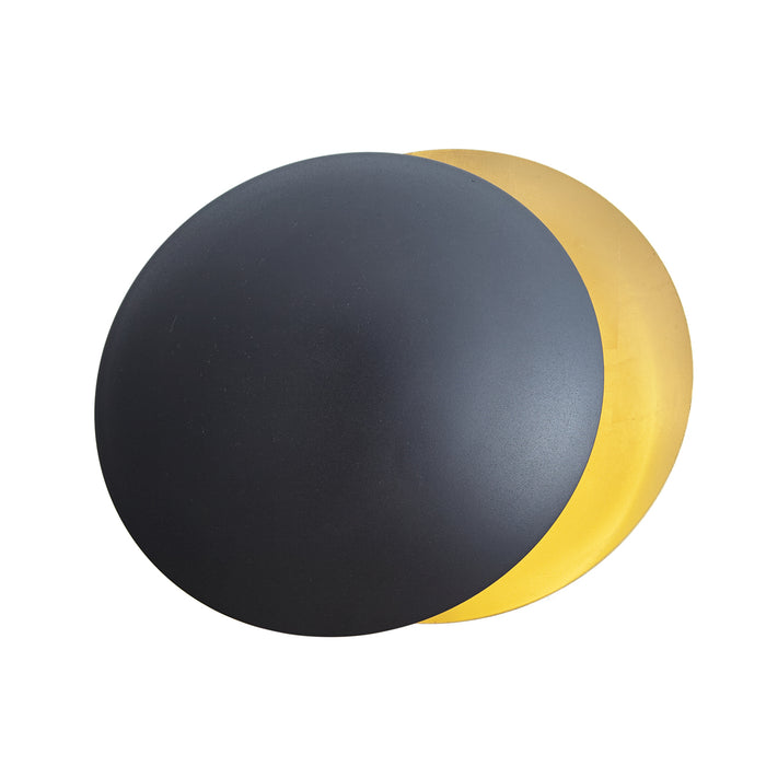 QAZQA Moderne wandlamp zwart met goud 35cm 2-lichts - Sunrise
