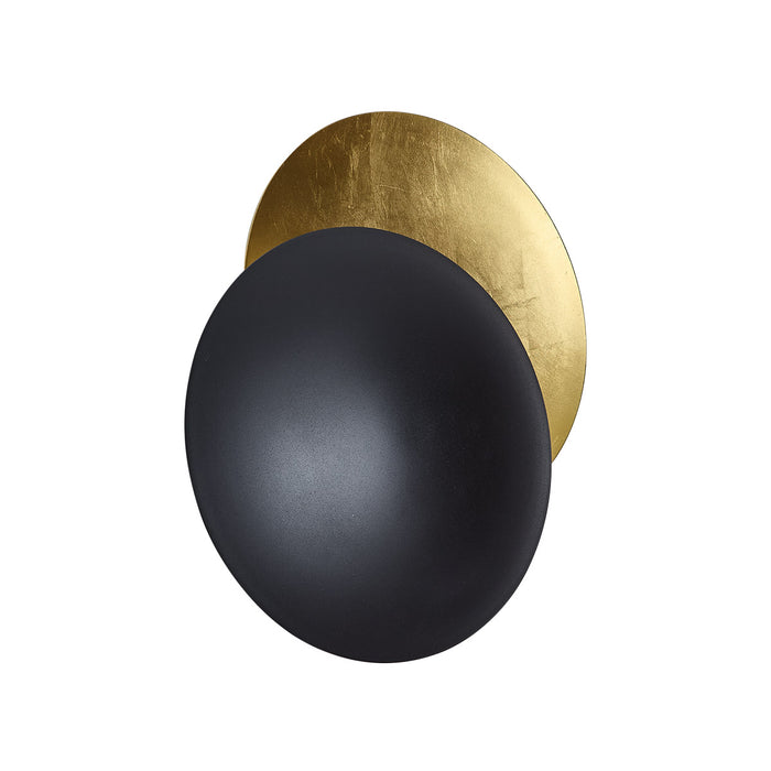 QAZQA Moderne wandlamp zwart met goud 35cm 2-lichts - Sunrise