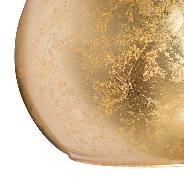 QAZQA Smart wandlamp zwart met goud glas incl. Wifi A60 - Bert