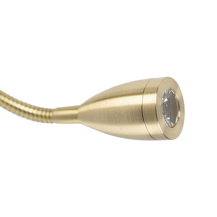 QAZQA Wandlamp messing met ovale velours kap groen 25cm - Brescia
