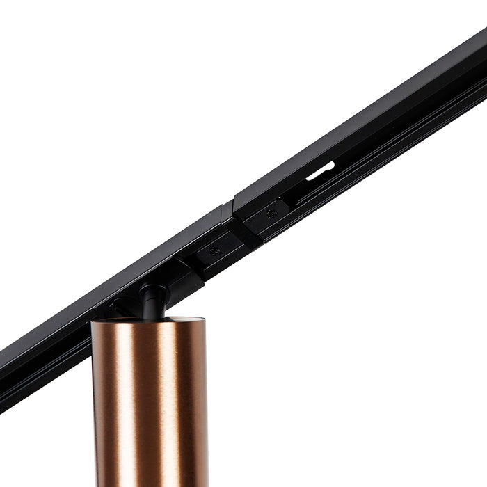 QAZQA Modern railsysteem met 5 spots donker brons 1-fase GU10 70mm -