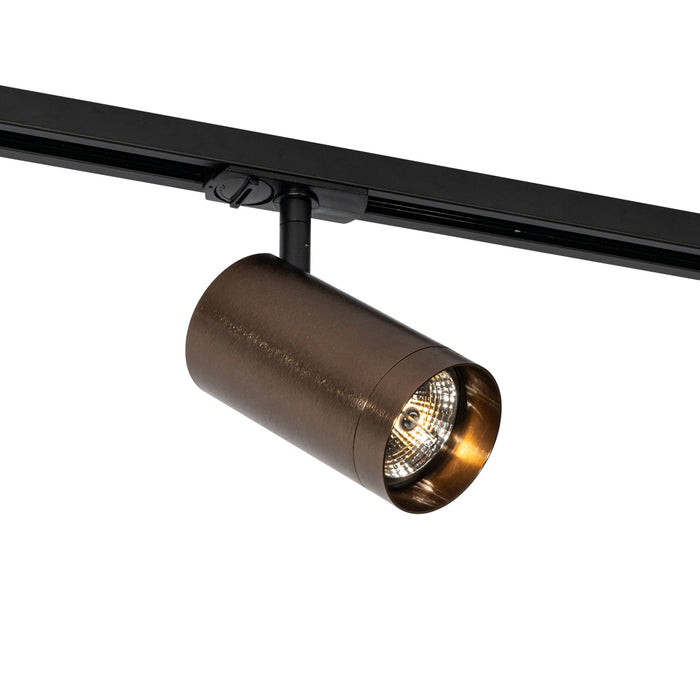 QAZQA Modern railsysteem met 5 spots donker brons 1-fase GU10 70mm -