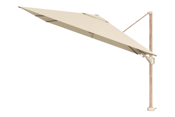 Platinum Challenger Zweefparasol T2 premium - 3x3 m. Champagne Teak