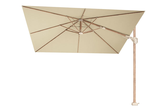 Platinum Challenger Zweefparasol T2 premium - 3x3 m. Champagne Teak