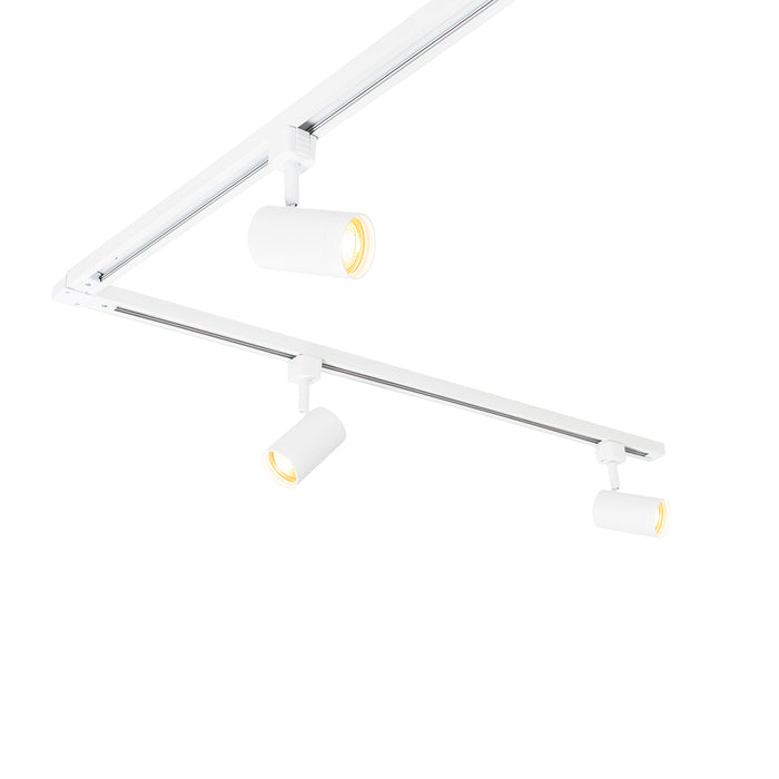 QAZQA Smart railsysteem met 10 spots wit 1-fase incl. 10 Wifi GU10