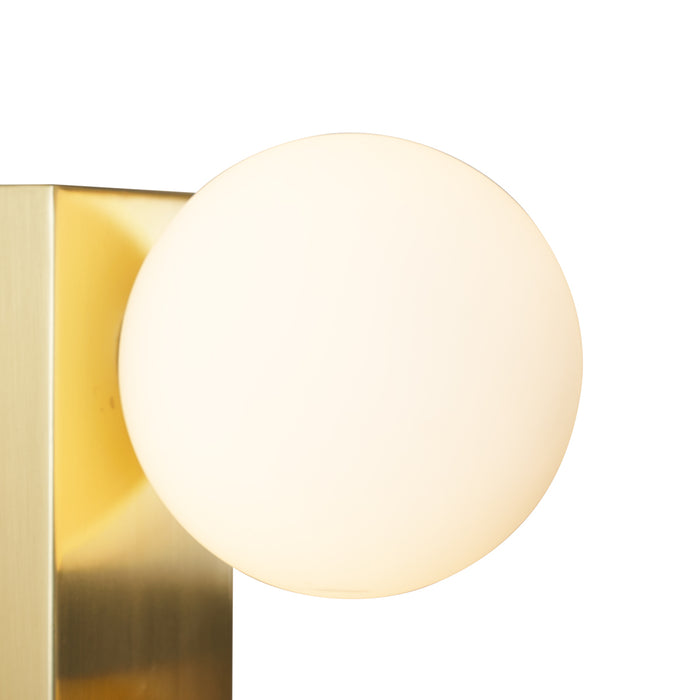 QAZQA Moderne wandlamp messing 2-lichts kantelbaar met USB-C poort -