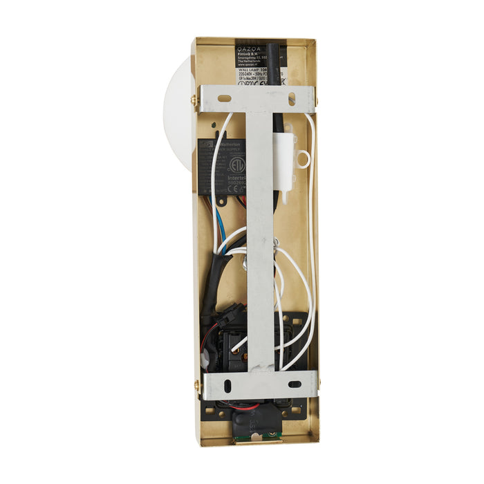 QAZQA Moderne wandlamp messing 2-lichts kantelbaar met USB-C poort -
