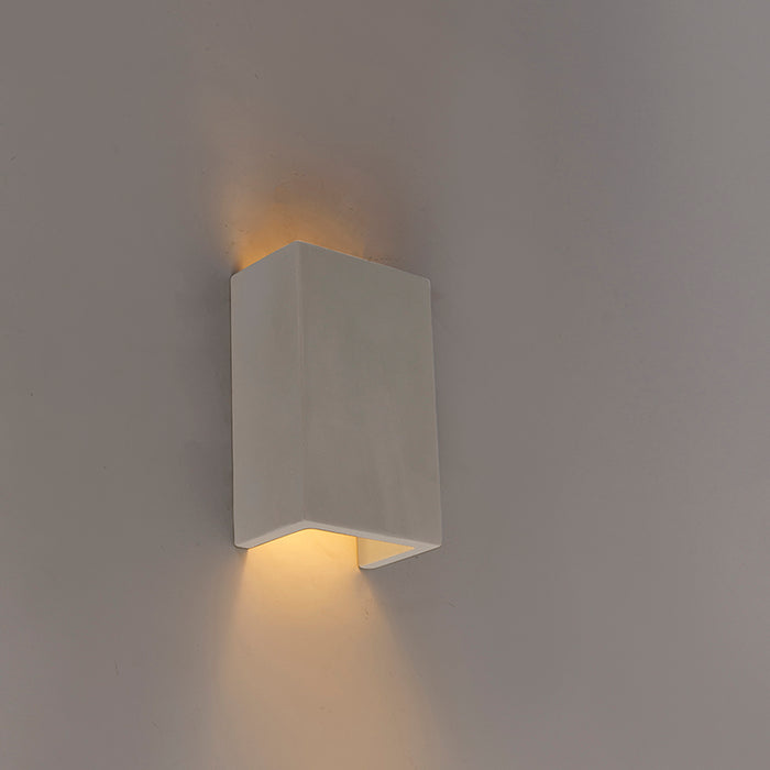 QAZQA Smart wandlamp grijs beton met lichteffect incl. Wifi G9 -