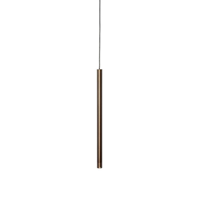 QAZQA Modern railsysteem met 5 hanglampen donker brons 1-fase -