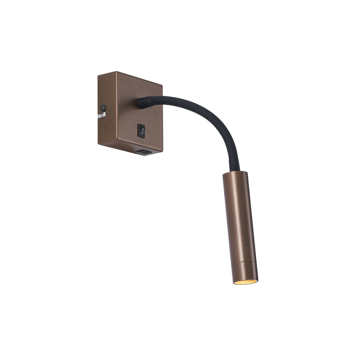 QAZQA Moderne wandlamp brons met USB-C poort - Gosna