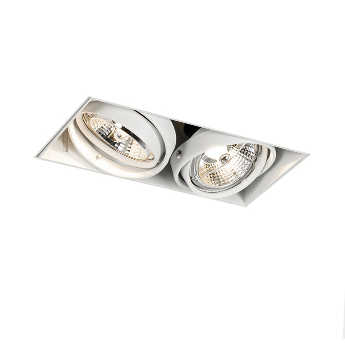 QAZQA Set van 6 inbouwspots wit GU10 70mm 2-lichts trimless - Oneon