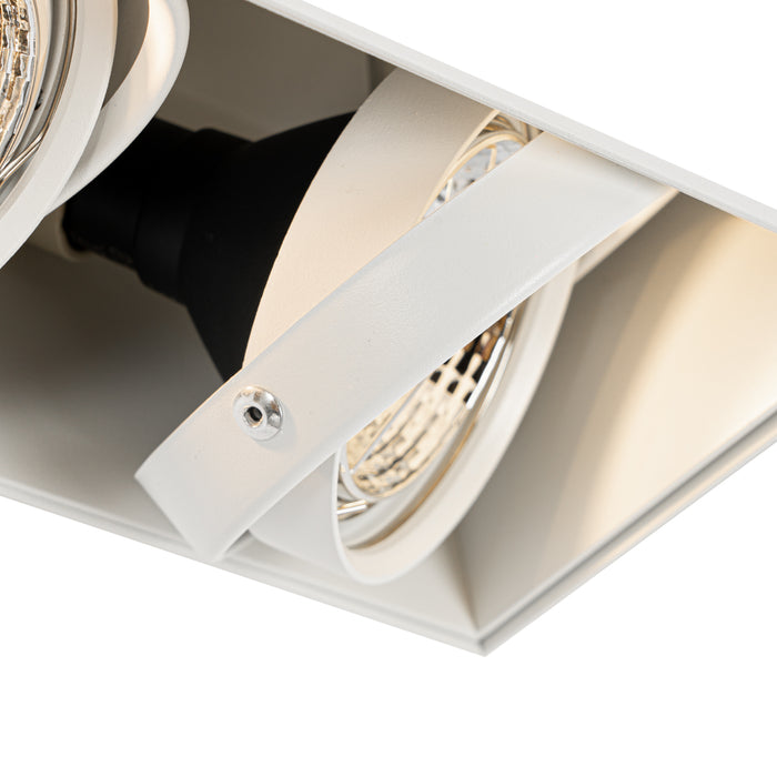 QAZQA Set van 6 inbouwspots wit GU10 70mm 2-lichts trimless - Oneon