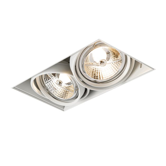 QAZQA Set van 6 inbouwspots wit GU10 70mm 2-lichts trimless - Oneon