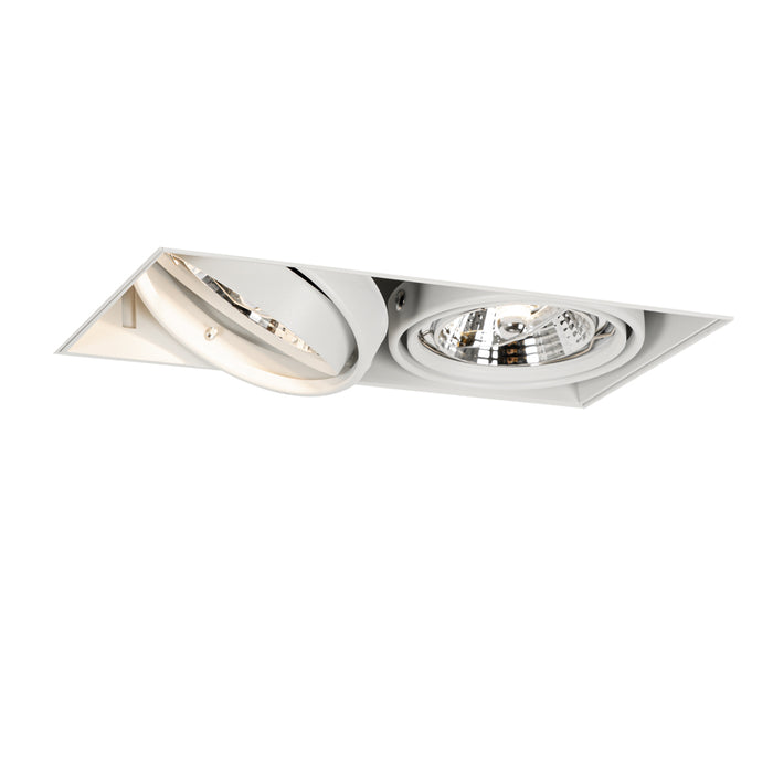 QAZQA Set van 6 inbouwspots wit GU10 70mm 2-lichts trimless - Oneon