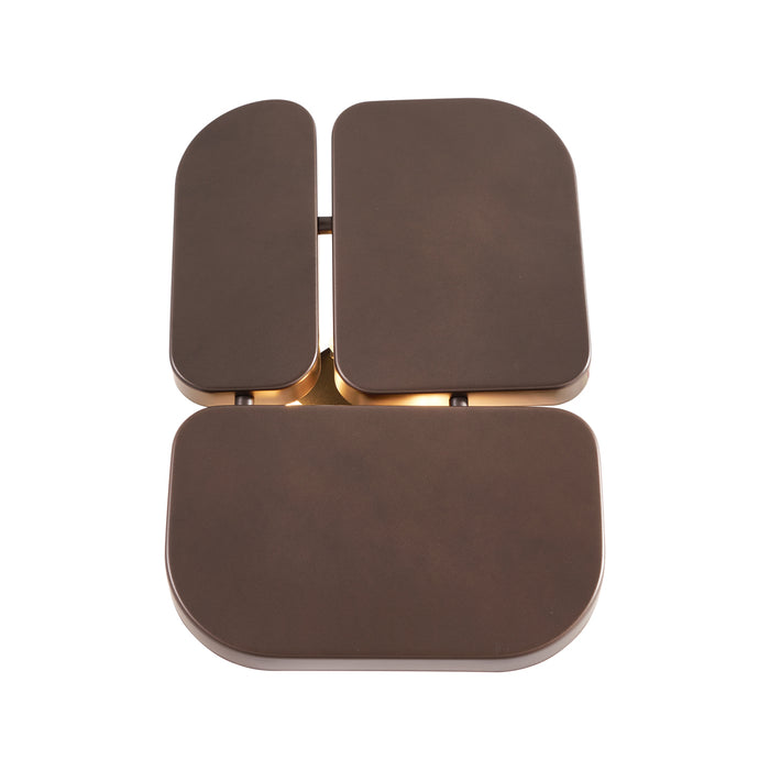 QAZQA Design wandlamp brons 3-lichts - Planes