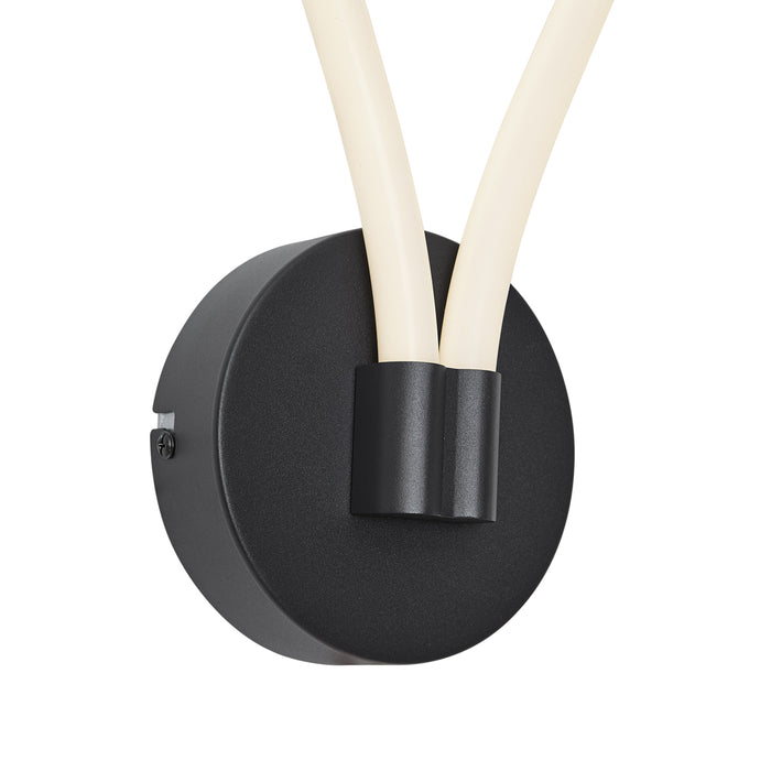 QAZQA Moderne wandlamp zwart incl. LED 3-staps dimbaar - Keri