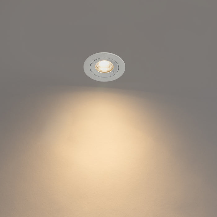QAZQA Smart inbouwspot wit rond  IP44 incl. Wifi GU10 50mm - Xena
