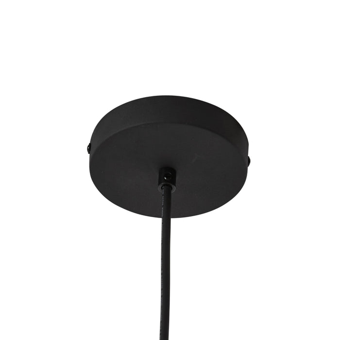QAZQA Buiten hanglamp zwart met zwarte kap van touw IP44 - Cava Jayla