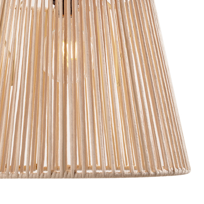 QAZQA Buiten hanglamp zwart met multicolor kappen van touw 3-lichts