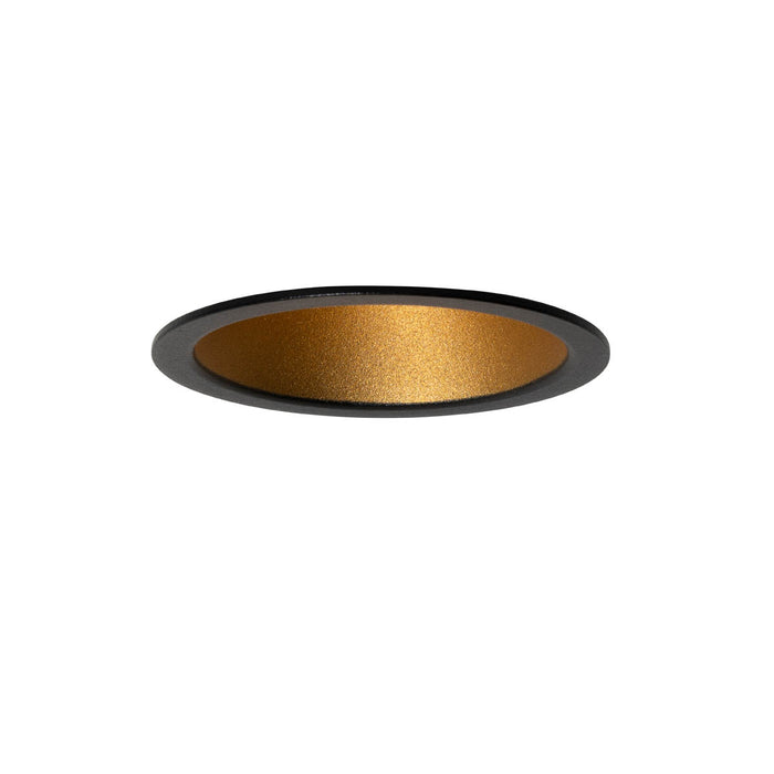 QAZQA Set van 6 moderne inbouwspots zwart met goud GU10 35mm IP44 -