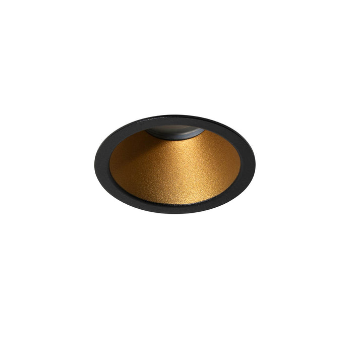 QAZQA Set van 6 moderne inbouwspots zwart met goud GU10 35mm IP44 -