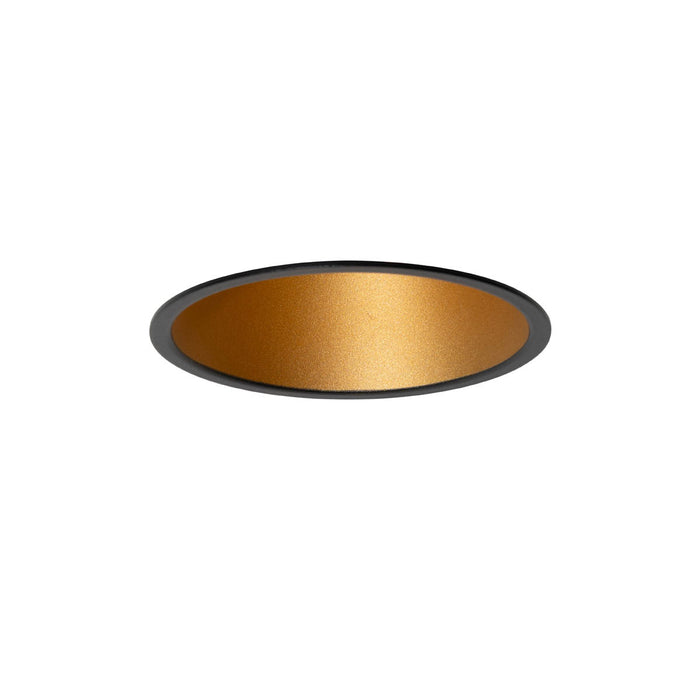 QAZQA Set van 6 moderne inbouwspots zwart met goud GU10 50mm IP44 -