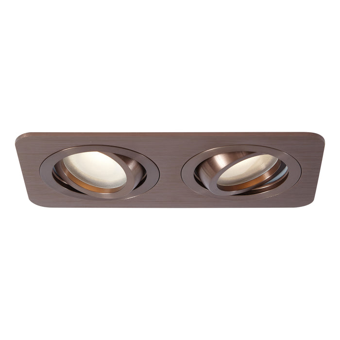 QAZQA Set van 6 afgeronde inbouwspots donkerbrons GU10 50mm draai- en