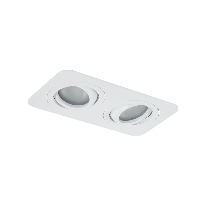 QAZQA Afgeronde inbouwspot wit GU10 50mm draai- en kantelbaar IP44