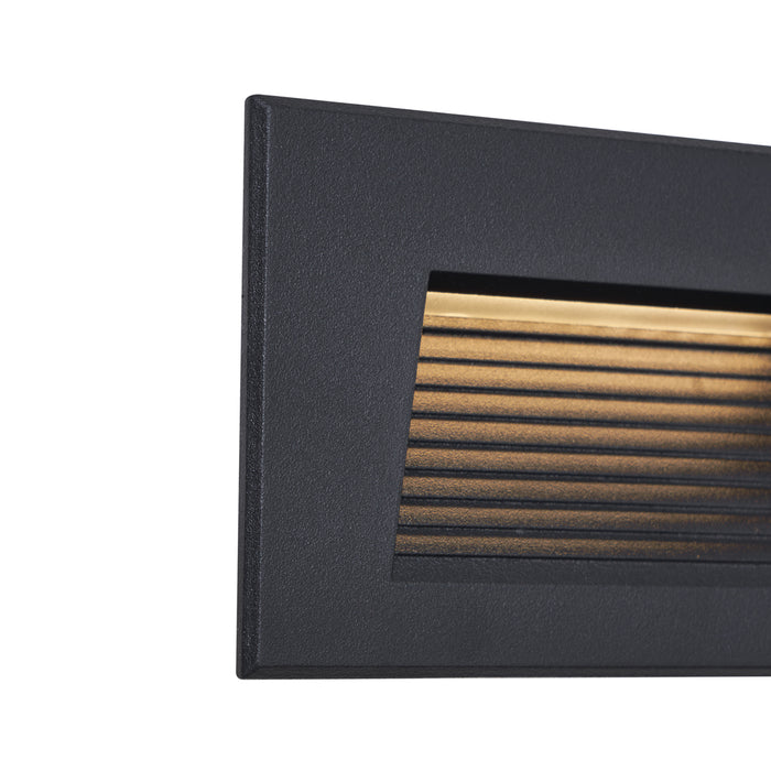 QAZQA Moderne inbouw wandlamp zwart 11,5cm incl. LED IP65 - Trem