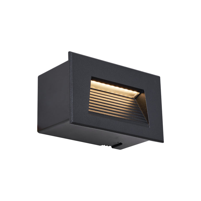 QAZQA Moderne inbouw wandlamp zwart 11,5cm incl. LED IP65 - Trem