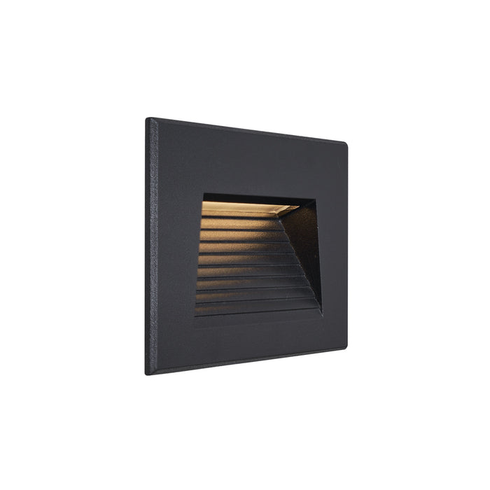 QAZQA Moderne inbouw wandlamp zwart 11,5cm incl. LED IP65 - Trem