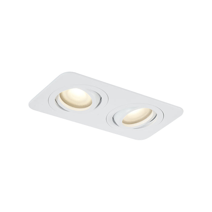 QAZQA Set van 6 afgeronde inbouwspots wit GU10 50mm draai- en