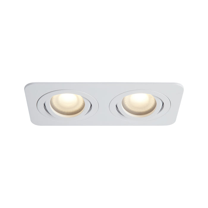 QAZQA Set van 6 afgeronde inbouwspots wit GU10 50mm draai- en