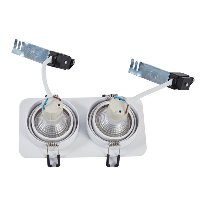 QAZQA Set van 6 afgeronde inbouwspots wit GU10 50mm draai- en