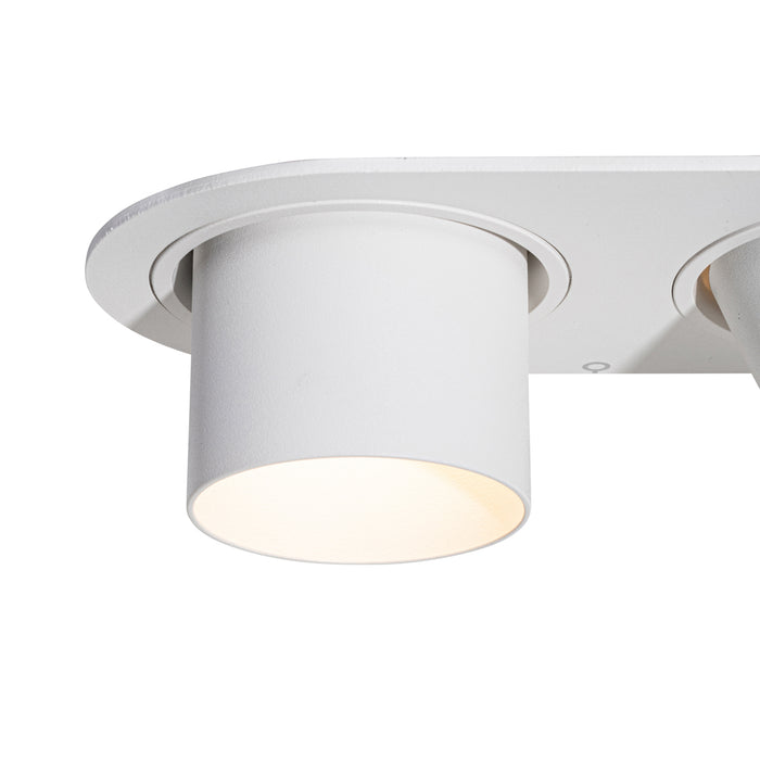 QAZQA Set van 6 inbouwspots wit GU10 50mm 2-lichts - Installa