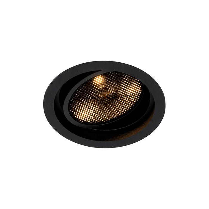QAZQA Smart inbouwspot zwart verstelbaar incl. Wifi GU10 111mm - Coop