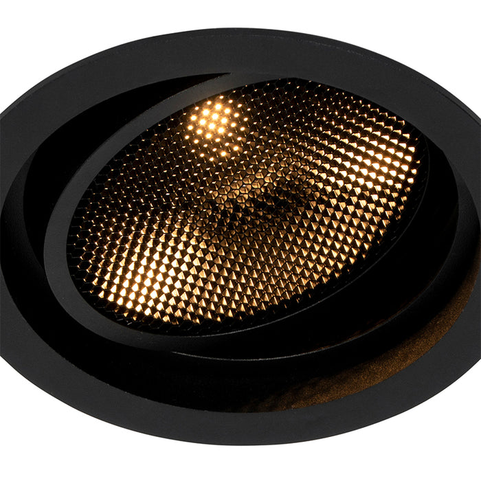 QAZQA Smart inbouwspot zwart verstelbaar incl. Wifi GU10 111mm - Coop