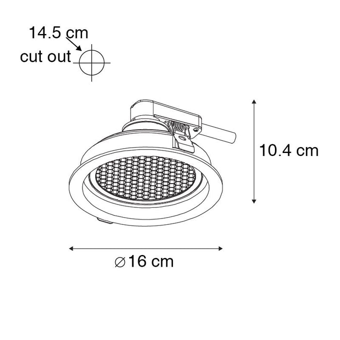 QAZQA Smart inbouwspot zwart verstelbaar incl. Wifi GU10 111mm - Coop