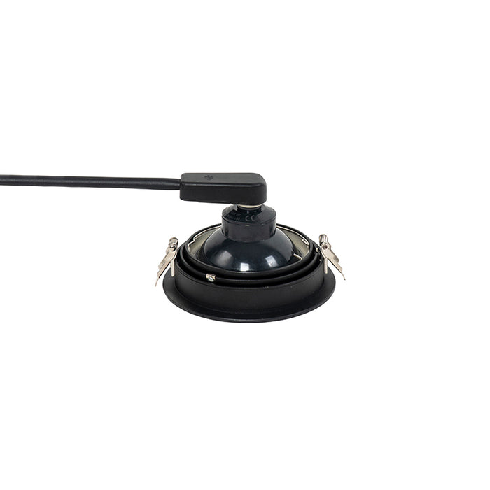 QAZQA Smart inbouwspot zwart verstelbaar incl. Wifi GU10 111mm - Coop