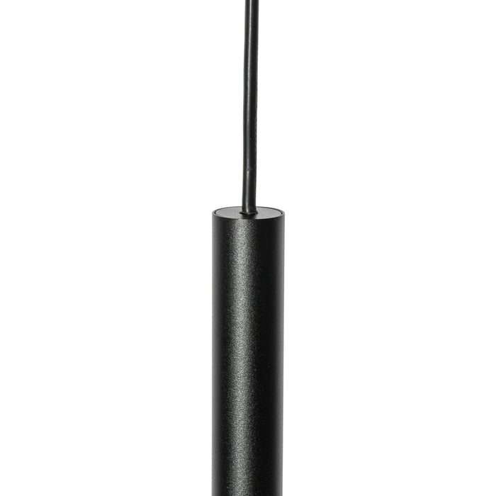 QAZQA Modern railsysteem met 5 hanglampen zwart 1-fase - Iconic Frini