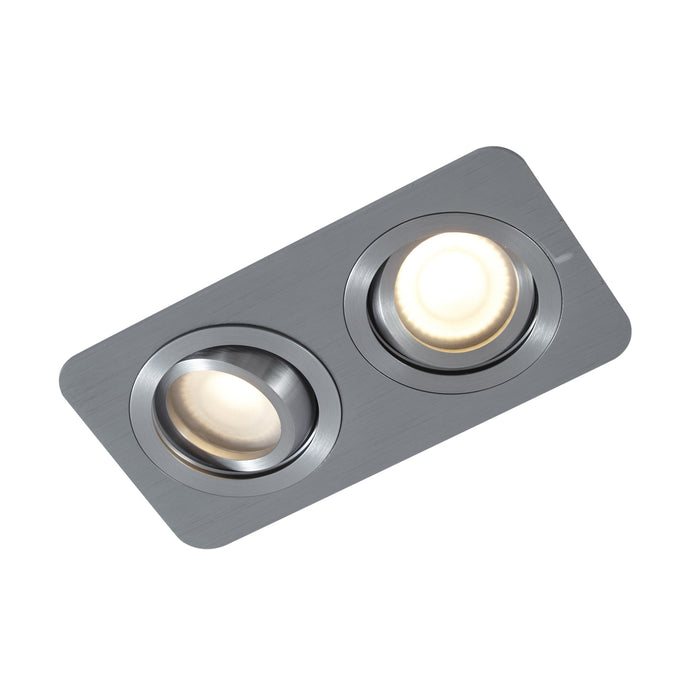 QAZQA Afgeronde inbouwspot gunmetal GU10 50mm draai- en kantelbaar