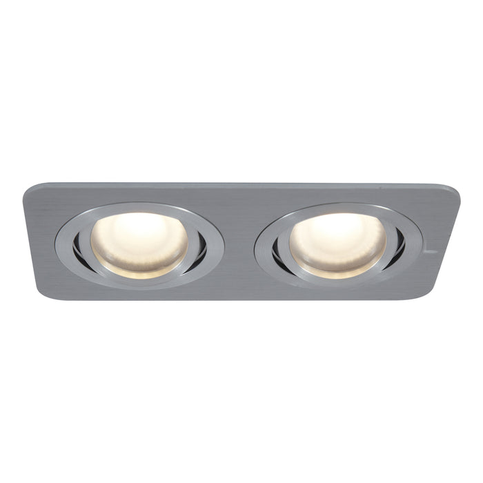 QAZQA Afgeronde inbouwspot gunmetal GU10 50mm draai- en kantelbaar
