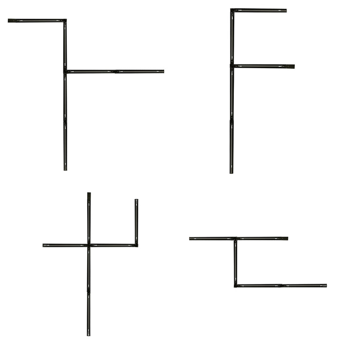 QAZQA Modern railsysteem met 5 hanglampen zwart 1-fase - Iconic Frini