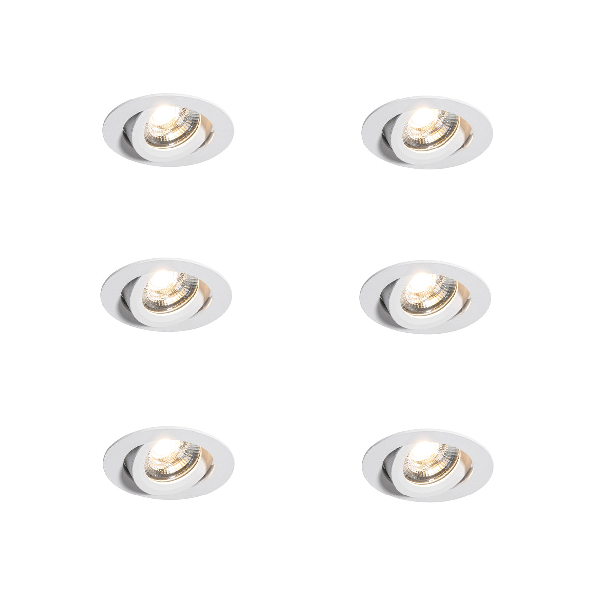 QAZQA Set van 6 moderne inbouwspots wit 8,2cm incl. LED IP54 ultra