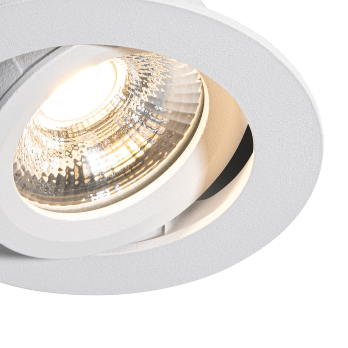 QAZQA Set van 6 moderne inbouwspots wit 8,2cm incl. LED IP54 ultra