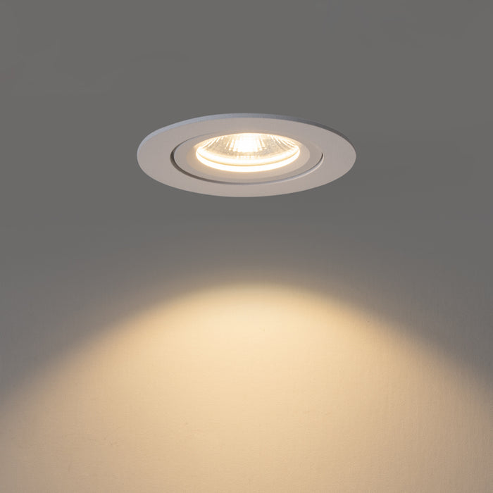 QAZQA Set van 6 moderne inbouwspots wit 8,2cm incl. LED IP54 ultra